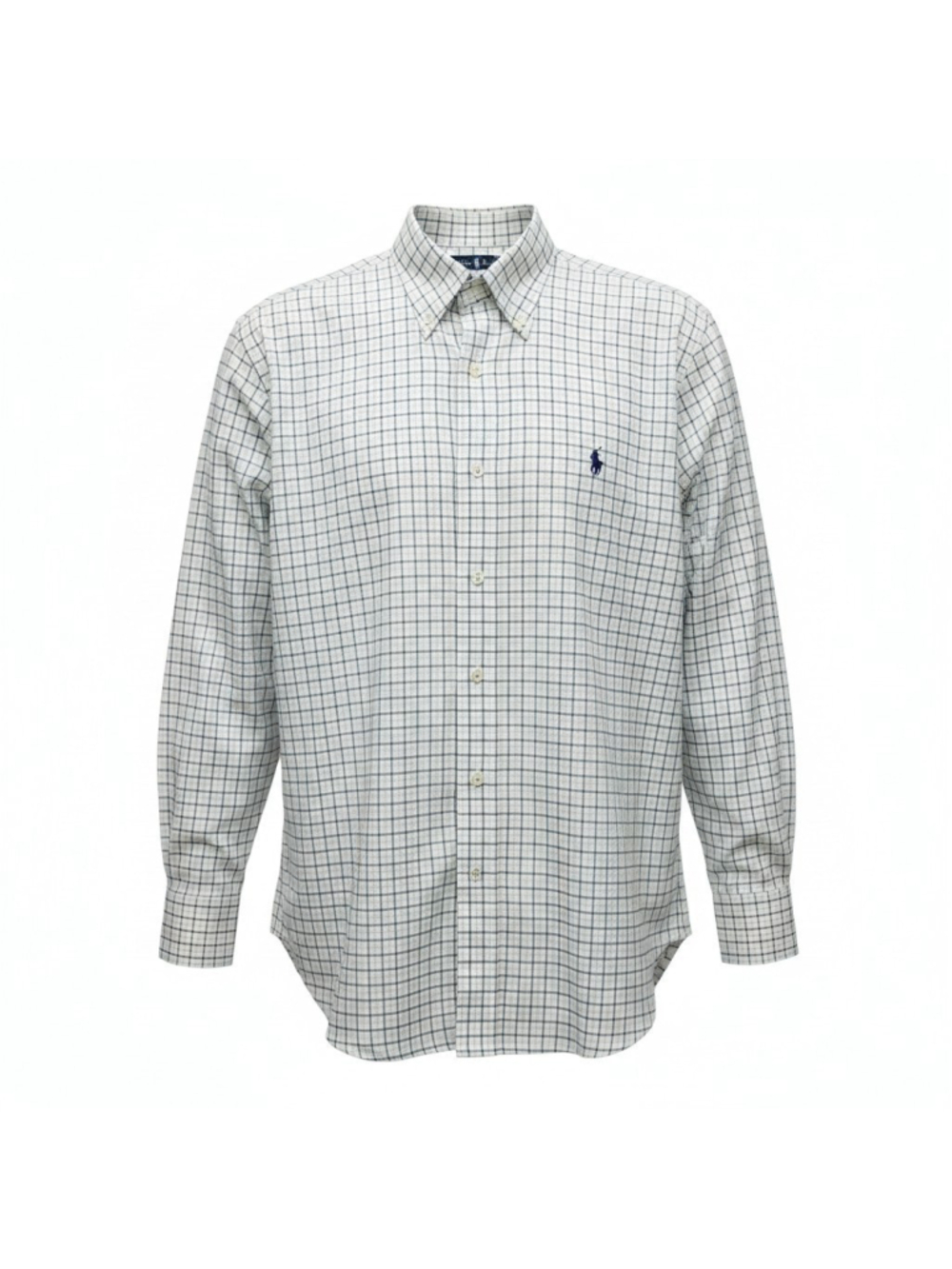 Ralph Lauren Custom Fit Long-Sleeves Cotton Plaid Shirt Size 16 32/33 Men's